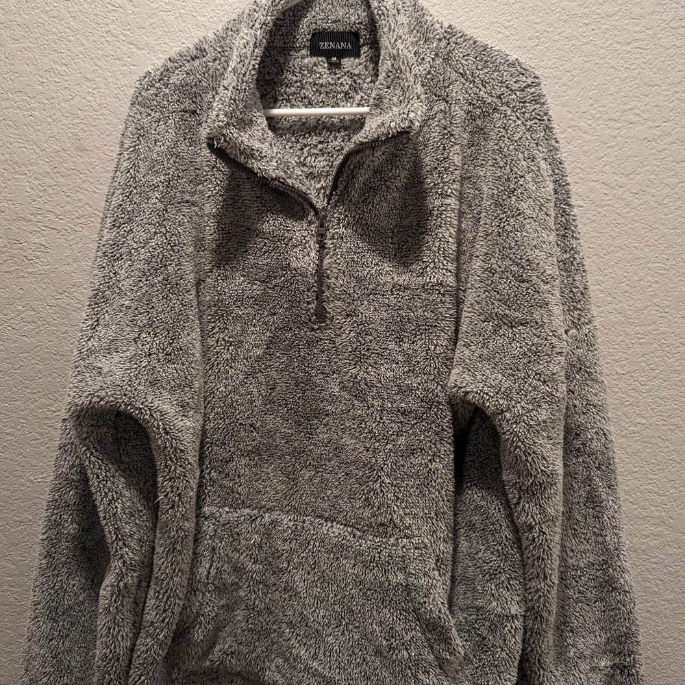 Plush Quarter zip sweater- Zenana